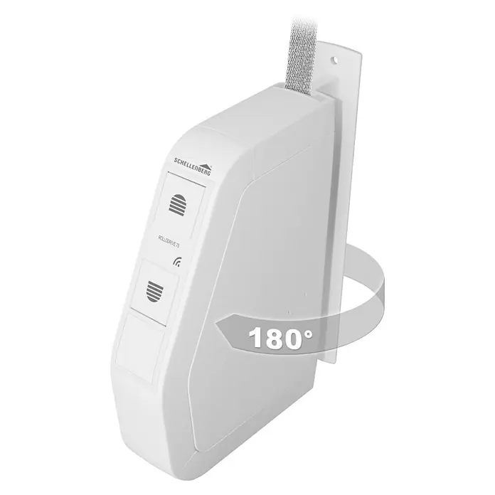 Schellenberg Funk-Rollladen-Gurtwickler Rollo Drive 75 Premium - L x B x H: 155 x 37 x 199 mm, Gurtbreite: 14 mm - 15 mm, Zugkraft: 30 kg, Unterstützte Systeme: Schellenberg Smart Home System - RolloDrive 75 von Schellenberg, ein elektronischer Gurtwickler für Rollläden, ermöglicht bequeme Steuerung per Knopfdruck.