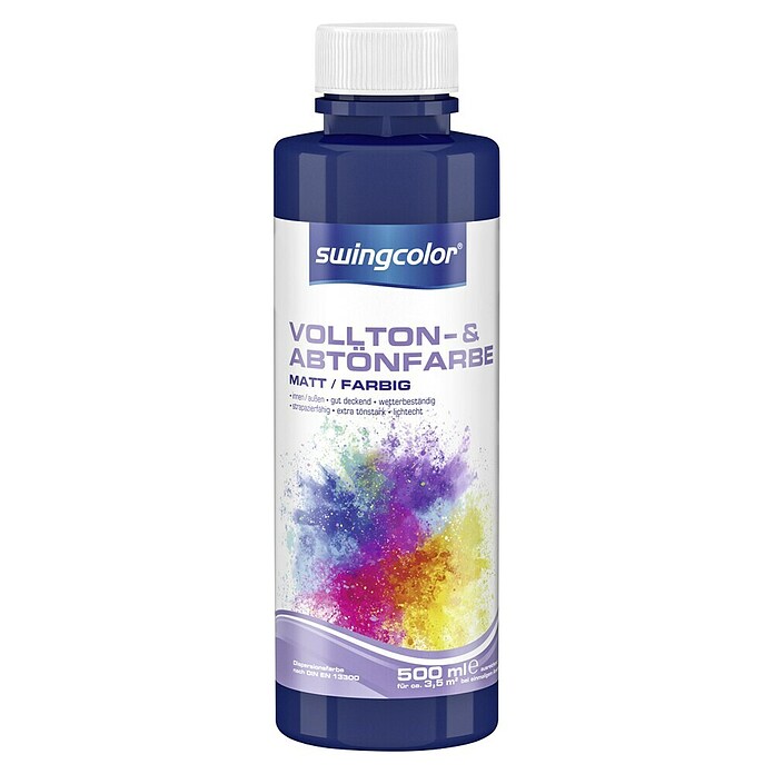swingcolor Vollton- & Abtönfarbe (Blau, Matt, 500 ml, Konservierungsmittelfrei) | BAUHAUS