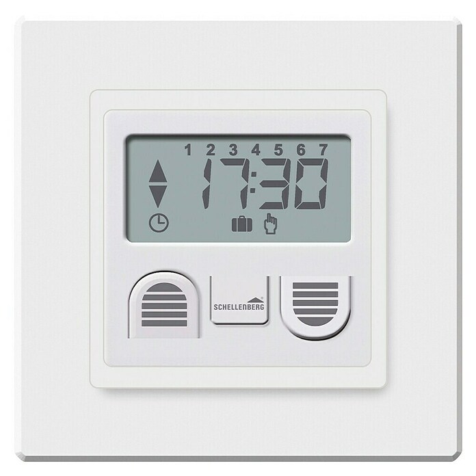 Schellenberg Temporizador Standard (80 x 80 x 40 mm, Blanco, Empotrado)