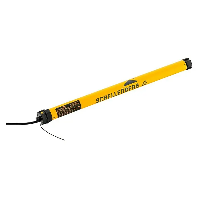 Schellenberg Funk-Rohrmotor Premium 6 Mini - Max. Rollladenfläche: 4 m² bei Kunststoffrollläden, Einbaulänge: 570 mm, Zugkraft: 15 kg - Schellenberg RolloPower 35 Premium Rollladenmotor, gelb, zur Automatisierung von Rollläden für mehr Komfort und Sicherheit im Haus.