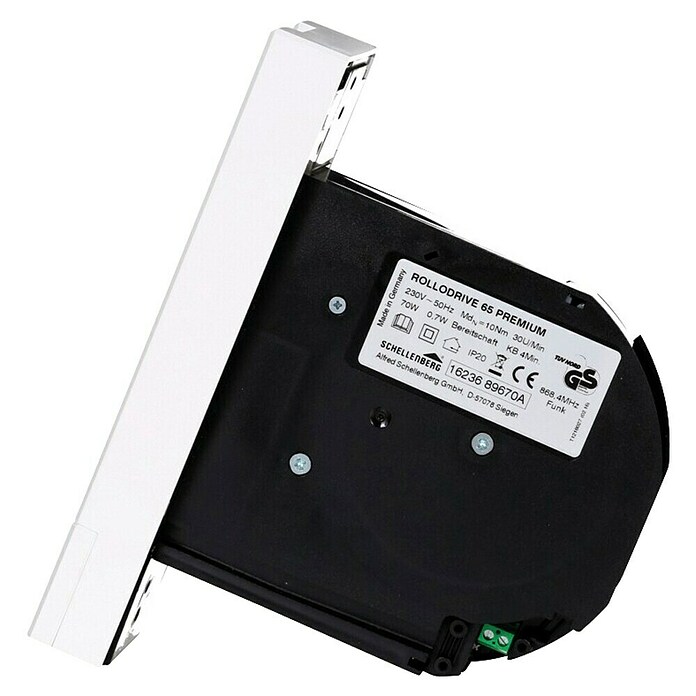 Schellenberg Recogedor de cinta de persiana inhalámbrico (Fuerza de tracción: 45 kg, Anchura de la correa: 21 - 23 mm, Empotrado)