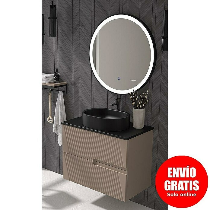 Duplach Mueble de lavabo Saser (L x An x Al: 45 x 80 x 60 cm, Moka, Melamina) | BAUHAUS
