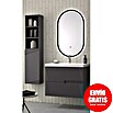 Duplach Mueble de lavabo Saser (L x An x Al: 45 x 80 x 60 cm, Antracita, Melamina) | BAUHAUS