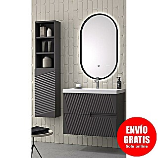 Duplach Mueble de lavabo Saser (L x An x Al: 45 x 60 x 60 cm, Antracita, Melamina)