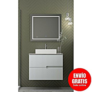 Duplach Mueble de lavabo Mana (L x An x Al: 45 x 60 x 60 cm, Gris, Melamina)