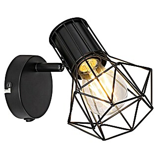 Globo Wandstrahler Priska (40 W, Schwarz, E27, B x H: 130 x 165 mm)