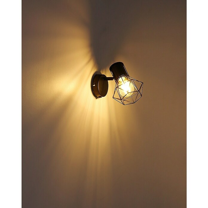 Globo Wandstrahler Priska (40 W, Schwarz, E27, B x H: 130 x 165 mm) | BAUHAUS