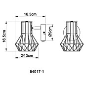 Globo Wandstrahler Priska (40 W, Schwarz, E27, B x H: 130 x 165 mm) | BAUHAUS