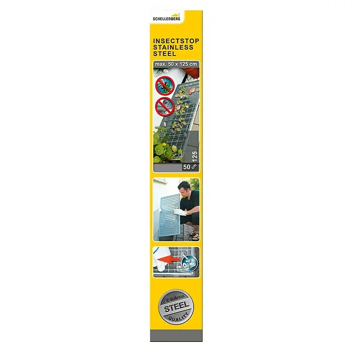 Schellenberg Lichtschachtabdeckung - Stahl - Insektenschutzgitter aus Edelstahl von Schellenberg, max. 50 x 125 cm, ideal zum Schutz vor Insekten und Kleintieren im Haus.