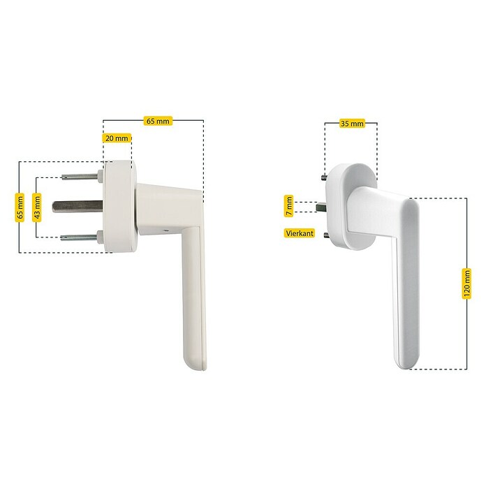 Schellenberg Asidero para ventana con alarma (Blanco, 115 dB)