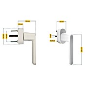 Schellenberg Asidero para ventana con alarma (Blanco, 115 dB)