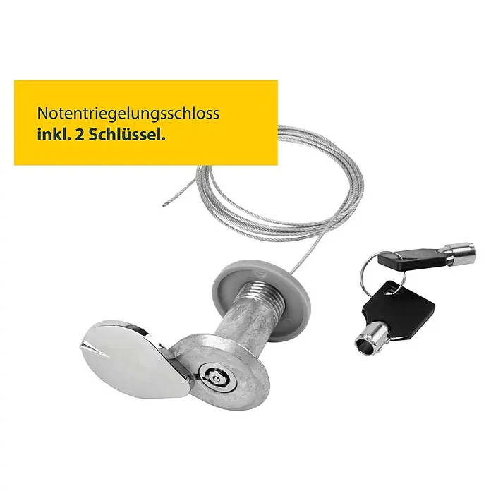 Schellenberg Notentriegelungs-Schloss Powerlift - Passend für: Garagentore bis 40 mm Stärke - Notentriegelungsschloss mit zwei Schlüsseln. Hochwertiges Sicherheitsprodukt für zuverlässigen Schutz.