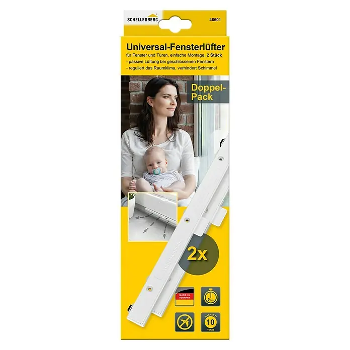Schellenberg Fensterlüfter Universal Doppelpack - Weiß, 2 Stk. - Fensterlüfter-Doppelpackung von Schellenberg.
