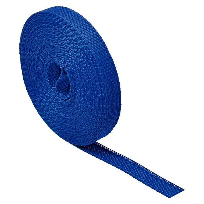 Schellenberg Rollladengurt - Royalblau, Länge: 6 m, Gurtbreite: 14 mm - Aufgerollter, blauer Hitzeschutzschlauch für Auspuffanlagen. Ideal zum Isolieren und Schützen vor Hitze.