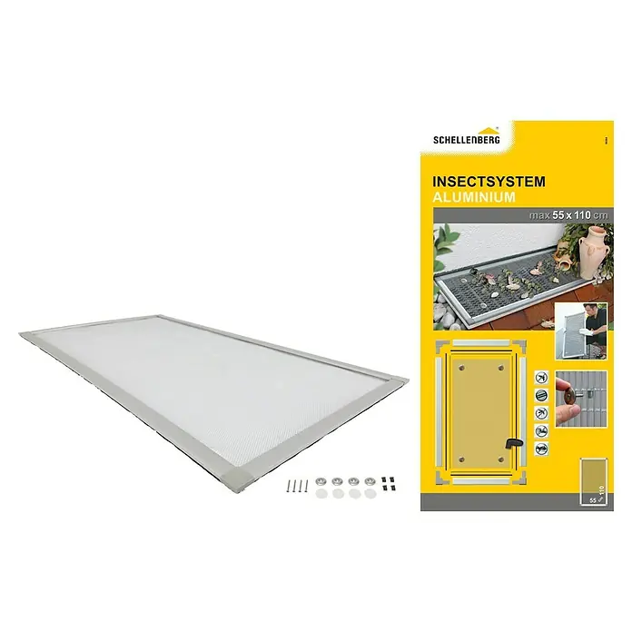 Schellenberg Lichtschachtabdeckung - B x H: 55 x 110 cm, Aluminium - Aluminium-Insektenschutzsystem von Schellenberg, ideal für den Schutz vor Insekten. Das Produkt ist einfach zu installieren und bietet zuverlässigen Schutz.