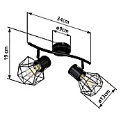 Globo Stropni reflektor Priska  (40 W, Do x Š x V: 340 x 130 x 190 mm, E27) | Stropni reflektorji | Reflektorji in žarometi | Svetila | Elektro in svetila | Izdelki | BAUHAUS