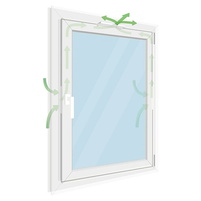 Schellenberg Fensterlüfter-Set (L x B x H: 293 x 21 x 9,5 mm, Weiß, 2 Stk.)