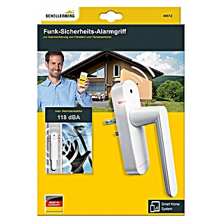 Schellenberg Smart Home Funk-Alarmgriff (DIN Anschlag: Links/Rechts, Weiß)