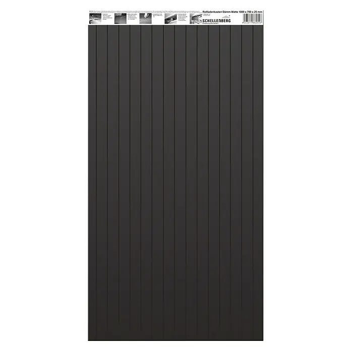 Schellenberg Rollladenkasten-Dämmmatte - 100 x 79 x 2,5 cm, Passend für: Enge Rollladenkästen - Rolladenkasten Dämm-Matte 1000 x 790 x 25 mm von Schellenberg. Ideal zur Wärme- und Schallisolierung von Rollladenkästen.