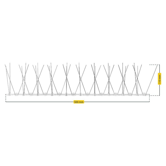 Schellenberg Sistema antipalomas Plus (L x An x Al: 50 x 2,2 x 0,6 cm)