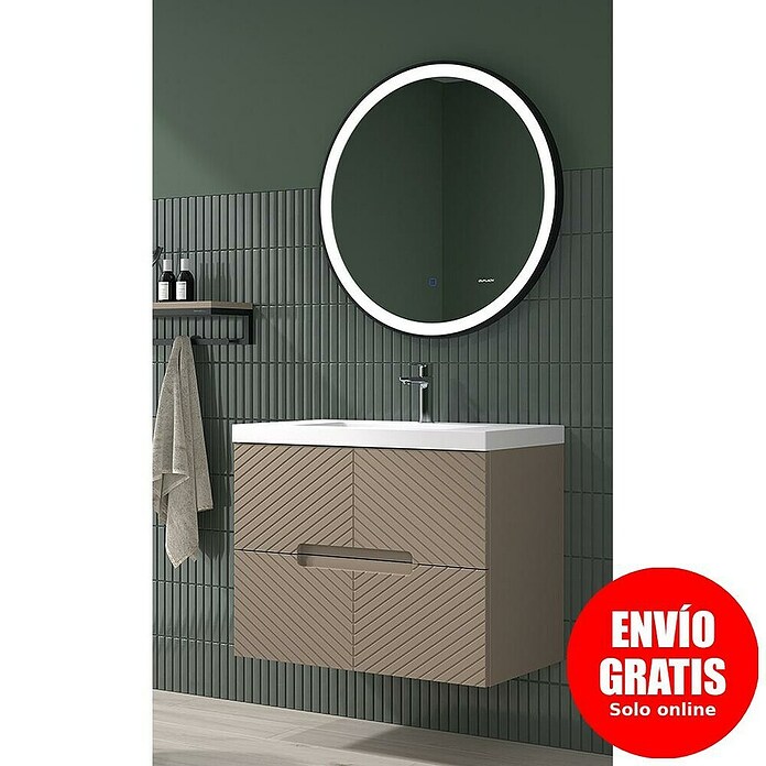 Duplach Mueble de lavabo Kamet (L x An x Al: 45 x 80 x 60 cm, Moka, Melamina) | BAUHAUS