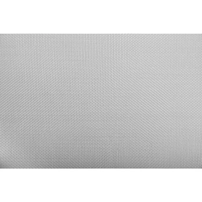 Schellenberg Lichtschachtabdeckung - B x H: 50 x 125 cm, Aluminium - Nahaufnahme eines feinmaschigen, silberfarbenen Metallgewebes, ideal für Filter oder als Schutzgitter.