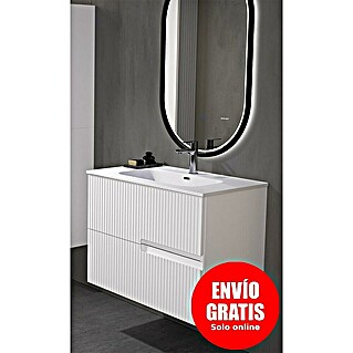 Duplach Mueble de lavabo Mana (L x An x Al: 45 x 60 x 60 cm, Blanco, Melamina)