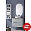 Duplach Mueble de lavabo Rimo (L x An x Al: 45 x 80 x 60 cm, Gris, Melamina) | BAUHAUS
