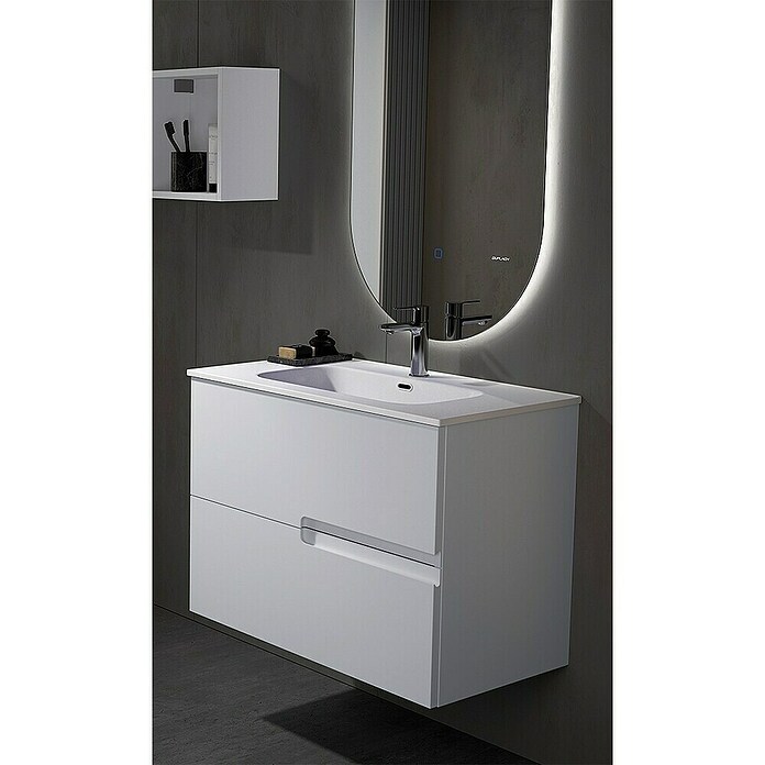 Duplach Mueble de lavabo Sia (L x An x Al: 45 x 80 x 60 cm, Gris, Melamina) | BAUHAUS