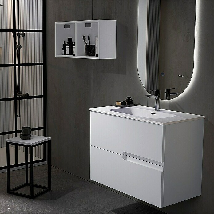 Duplach Mueble de lavabo Sia (L x An x Al: 45 x 80 x 60 cm, Gris, Melamina) | BAUHAUS