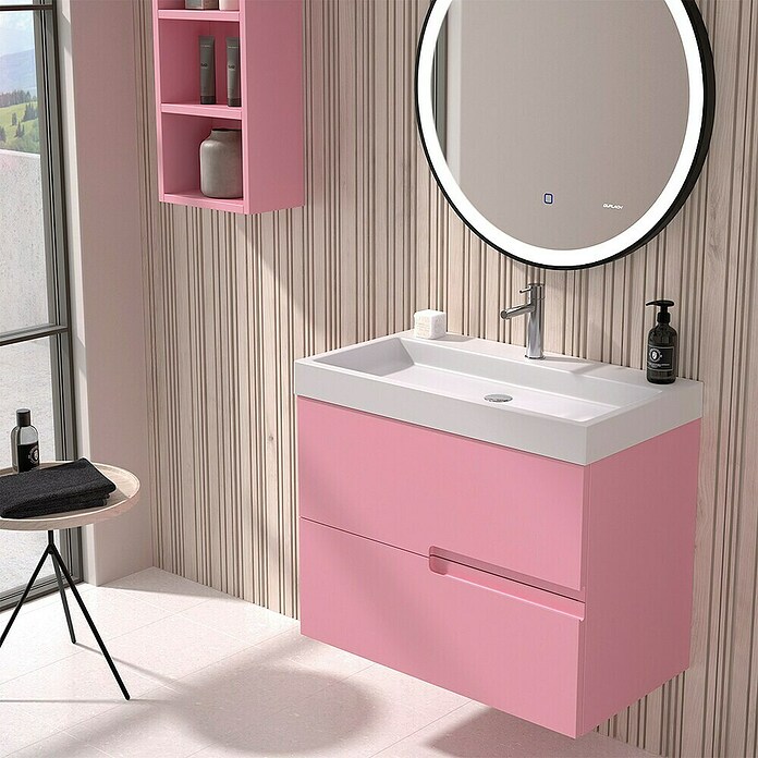 Duplach Mueble de lavabo Sia (L x An x Al: 45 x 60 x 60 cm, Rosa, Melamina) | BAUHAUS