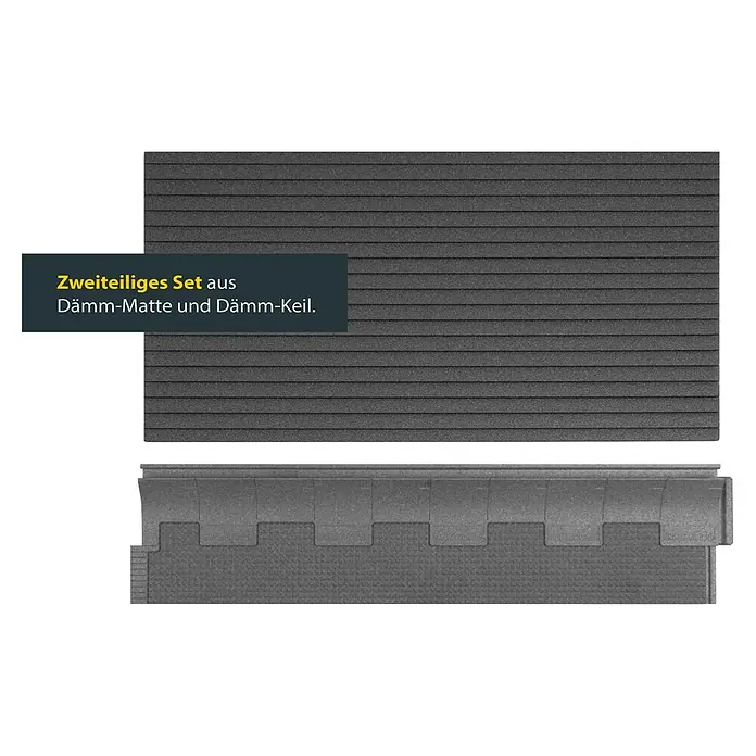 Schellenberg Rollladenkasten-Dämmmatte - 100 x 50 x 2,5 cm, Passend für: Große Rollladenkästen - Zweiteiliges Set aus Dämm-Matte und Dämm-Keil. Ideal zur Wärmeisolierung und Schallabsorption in verschiedenen Anwendungen.