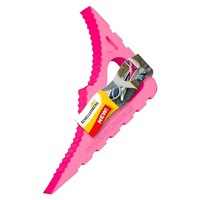 Schellenberg Tür- & Fensterstopper - Pink - Rosa Schellenberg Fenster- und Türendichtungsmontage-Werkzeug mit Verpackung, für eine einfache und effiziente Installation von Dichtungen.