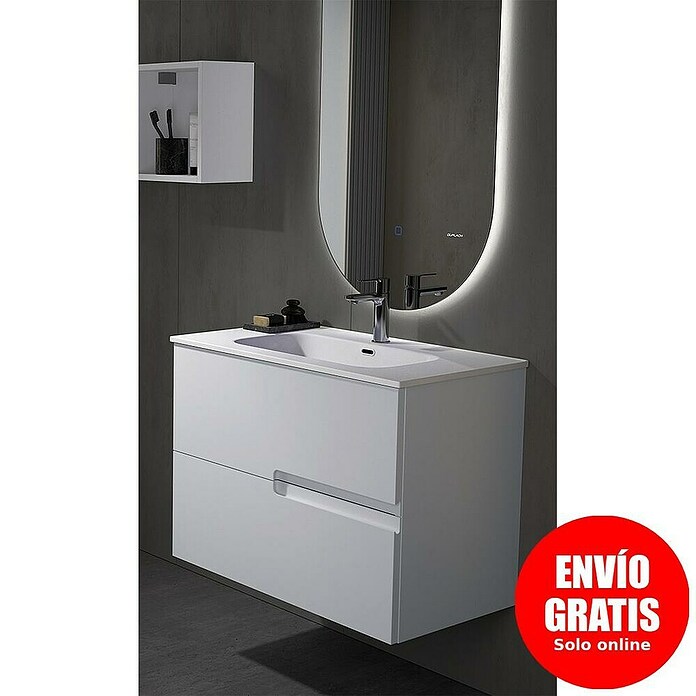 Duplach Mueble de lavabo Sia (L x An x Al: 45 x 80 x 60 cm, Gris, Melamina) | BAUHAUS