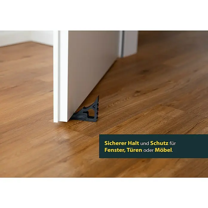 Schellenberg Tür- & Fensterstopper - Schwarz - Dieser Türstopper bietet sicheren Halt für Fenster, Türen oder Möbel. Ein praktisches Accessoire für jedes Zuhause.