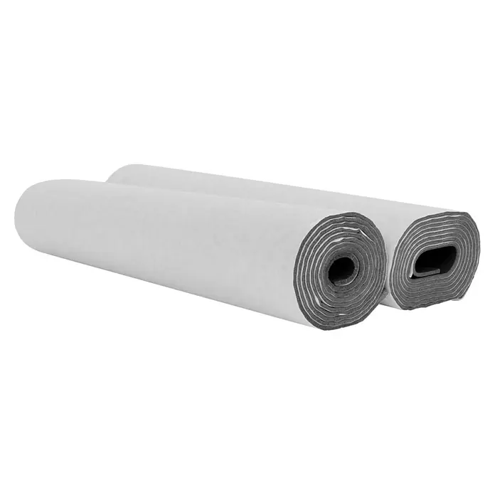 Schellenberg Rollladenkasten-Dämmmatte - 1.500 x 375 x 3 mm - Zwei Rollen Trittschalldämmung mit grauen und weißen Schichten für akustischen Komfort und Wärmeisolierung unter Bodenbelägen.