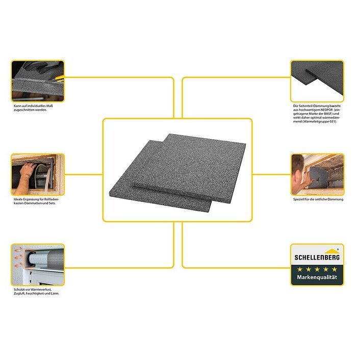 Schellenberg Rollladenkasten-Dämmmatte (L x B x H: 300 x 360 x 15 mm)