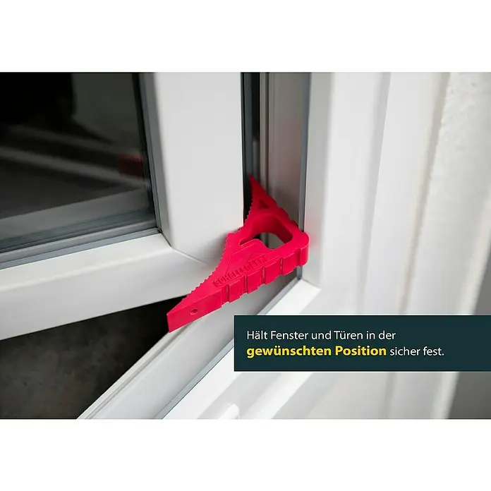 Schellenberg Tür- & Fensterstopper - Pink - Dieser Fensterkeil hält Fenster und Türen in der gewünschten Position sicher fest.