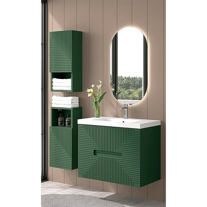 Duplach Mueble de lavabo Teram (L x An x Al: 45 x 80 x 60 cm, Oliva, Melamina) | BAUHAUS