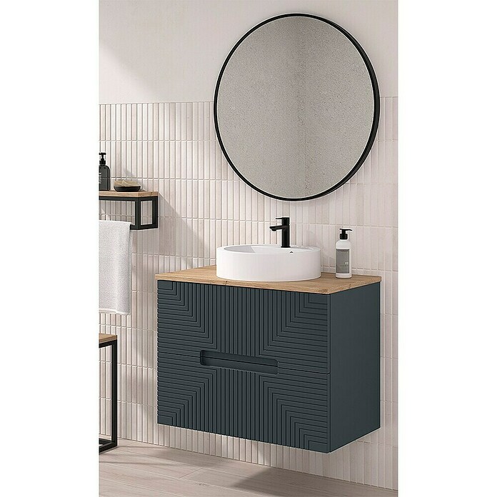 Duplach Mueble de lavabo Teram (L x An x Al: 45 x 80 x 60 cm, Antracita, Melamina) | BAUHAUS