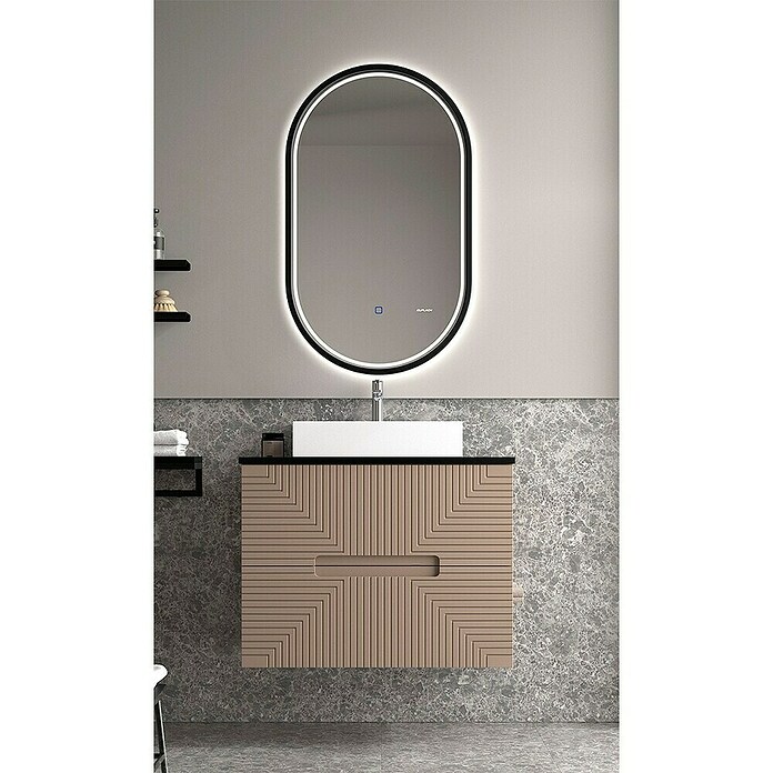 Duplach Mueble de lavabo Teram (L x An x Al: 45 x 60 x 60 cm, Moka, Melamina) | BAUHAUS
