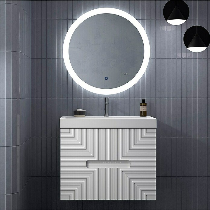 Duplach Mueble de lavabo Teram (L x An x Al: 45 x 60 x 60 cm, Blanco, Melamina) | BAUHAUS