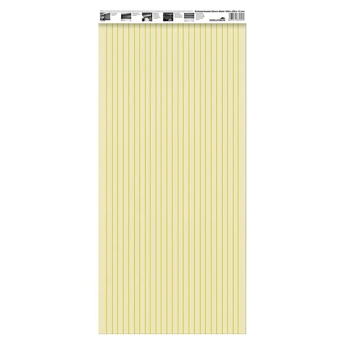 Schellenberg Rollladenkasten-Dämmmatte - 100 x 50 x 1,3 cm, Passend für: Enge Rollladenkästen - Rolladenkasten-Dämmmatte von Schellenberg, 1000 x 500 x 13 mm. Ideal zur Wärme- und Schallisolierung von Rollladenkästen, reduziert Energieverluste und Lärm effektiv.