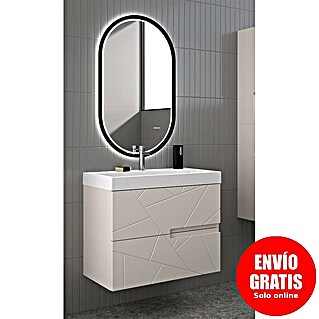 Duplach Mueble de lavabo Gurla (L x An x Al: 45 x 80 x 60 cm, Beige, Melamina)