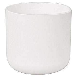 Maceta para planta Sita (Dimensiones externas (Ø x Al): 18,5 x 18 cm, Cerámica, Blanco)