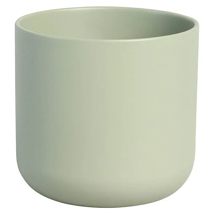 Maceta para planta Sita - Dimensiones externas (Ø x Al): 26,5 x 26 cm, Cerámica, Menta - Maceta simple y redonda en un suave tono verde, perfecta para plantas de interior y espacios de vida modernos. Su forma redondeada añade un toque suave a la maceta.