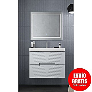 Duplach Mueble de lavabo Istor (L x An x Al: 45 x 80 x 60 cm, Gris, Melamina)