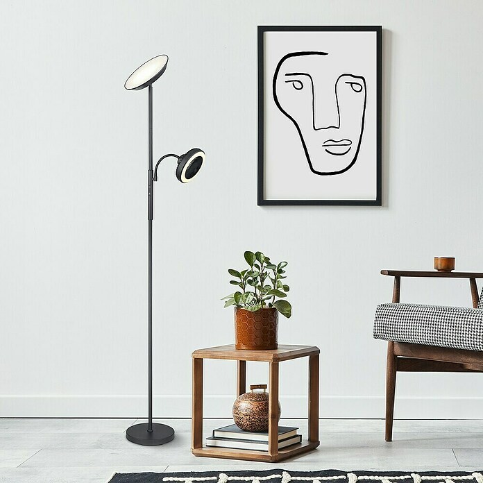 Globo LED stajaća svjetiljka Davyd  (20 W, Visina: 178 cm, Crna, Topla bijela) | BAUHAUS