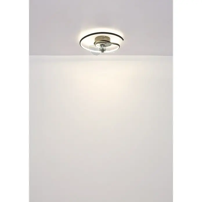 Globo Deckenventilator Koren - 30 W, Durchmesser: 45 cm - Deckenventilator mit spiralförmigem LED-Licht. Das moderne Design sorgt für Beleuchtung und Luftzirkulation in jedem Raum.