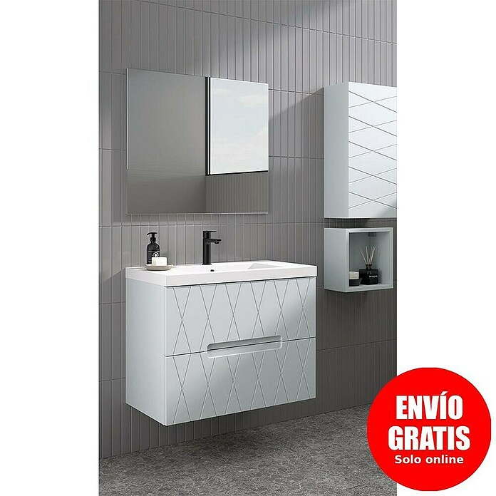 Duplach Mueble de lavabo Nanda (L x An x Al: 45 x 80 x 60 cm, Gris, Melamina) | BAUHAUS